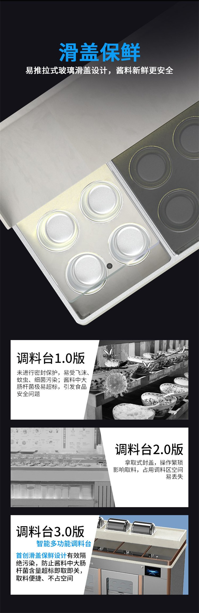 火鍋店智能多功能多重保（bǎo）鮮醬（jiàng）料台