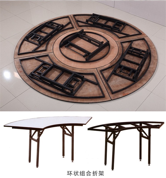 酒店宴（yàn）會（huì）鐵（tiě）藝折疊（dié）式正方台家具