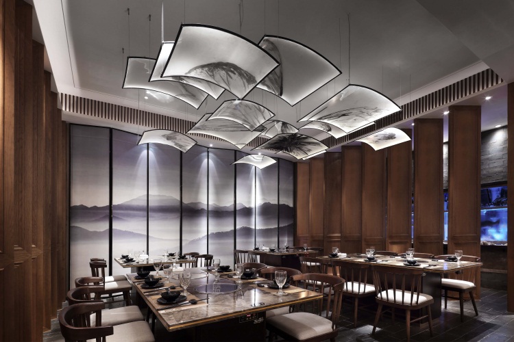 火鍋店餐廳空間設計效果圖（tú）