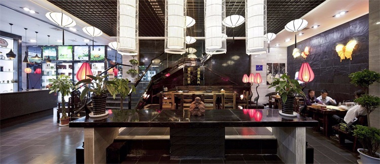 茶（chá）館空間設計效果圖