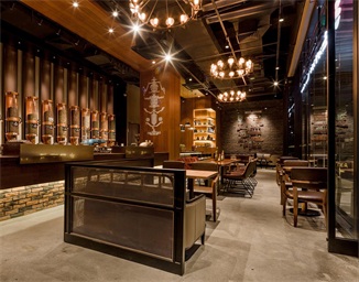 休閑餐廳——星繽茶深圳（zhèn）皇庭廣場店餐飲空間裝修設計