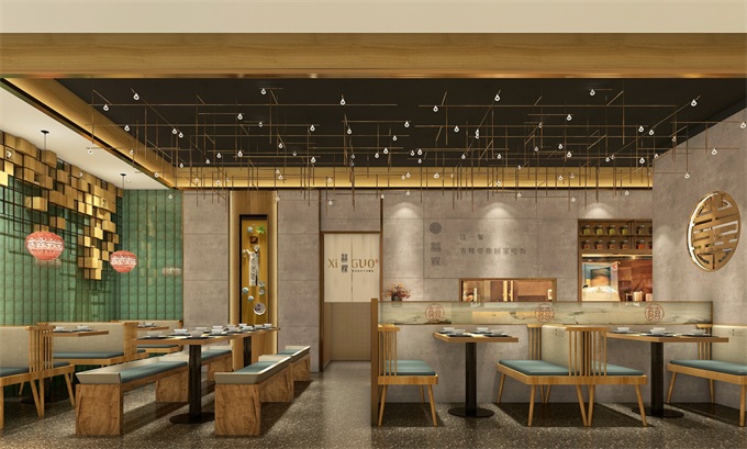 中式（shì）餐廳（tīng）效果圖