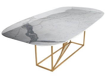 高檔ktv時尚輕奢不鏽鋼岩板茶幾