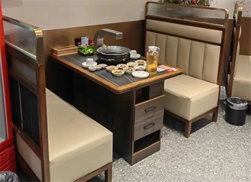 自助烤肉（ròu）店上排煙碳烤無煙烤肉（ròu）桌
