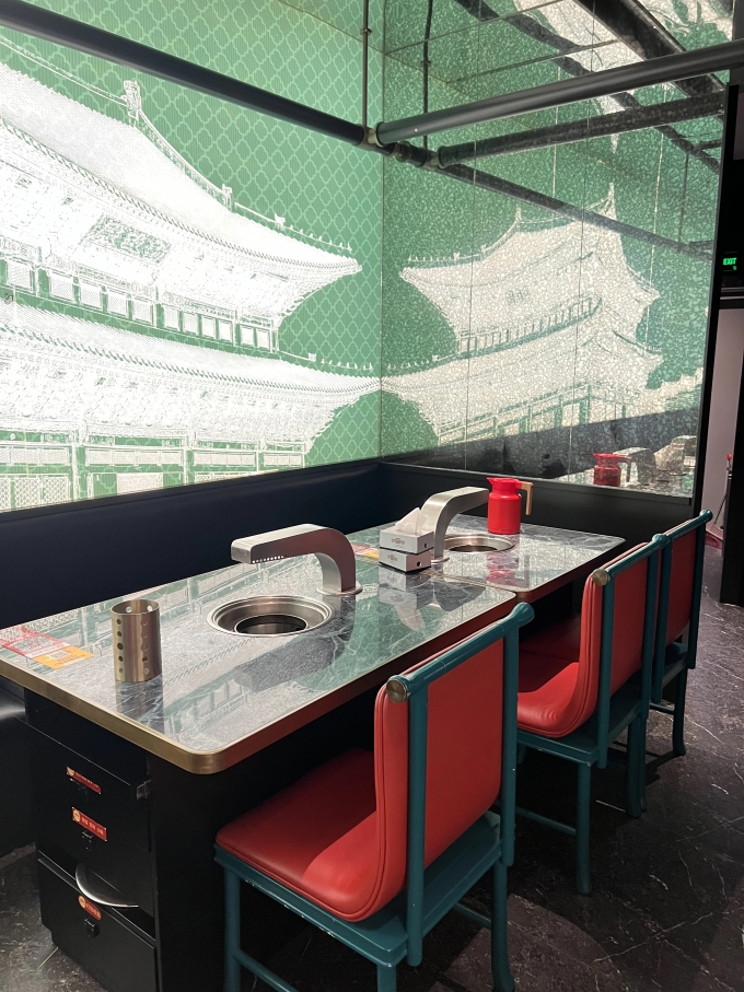韓式烤肉店下排煙炭火(huǒ)烤(kǎo)肉桌