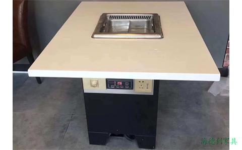 大理石(shí)無(wú)煙電磁(cí)爐火鍋桌