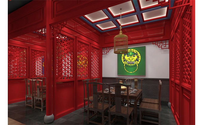 火(huǒ)鍋店中式風格空間裝修設計